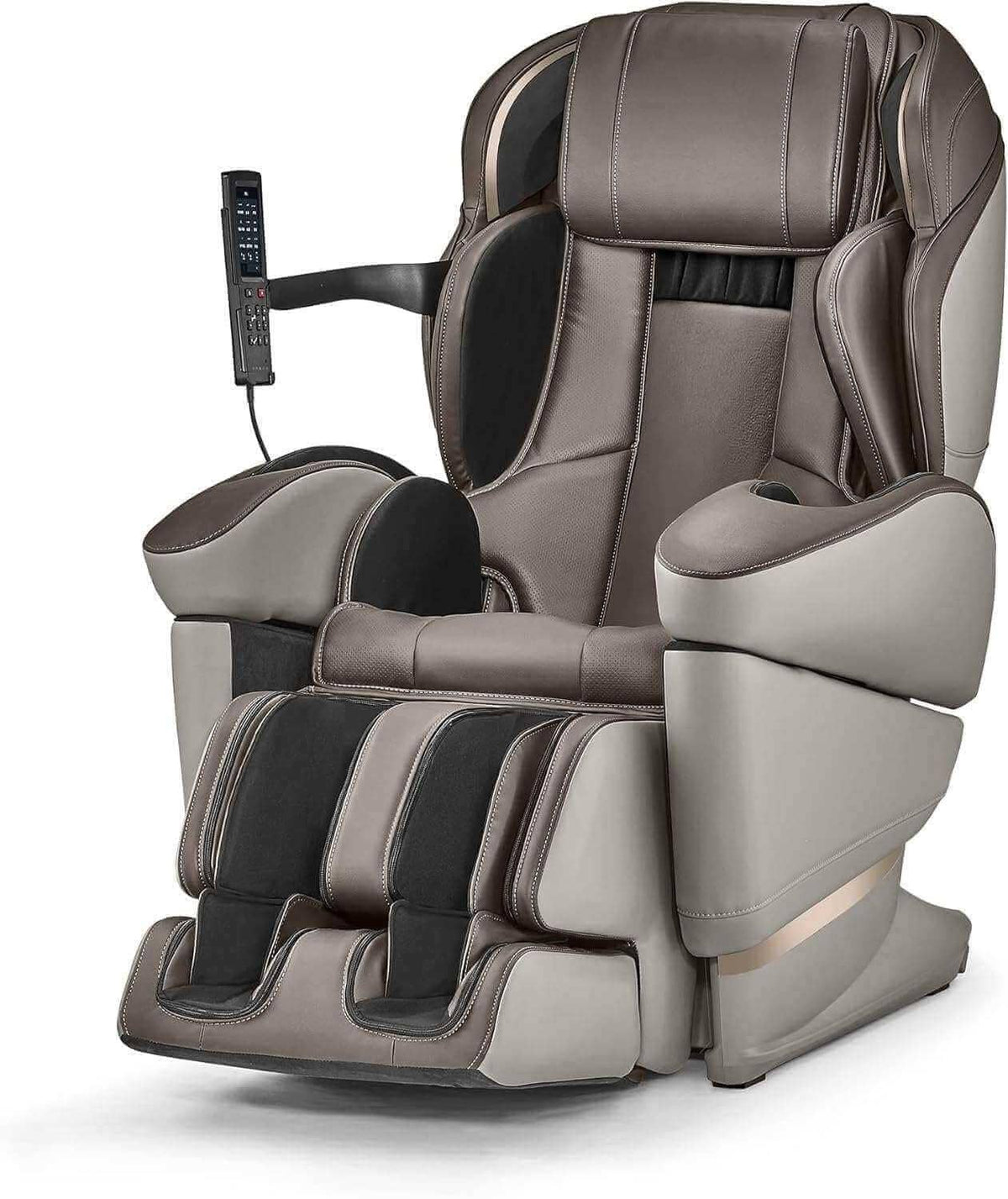 Johnson JP3000 massage chair angled view with footrest