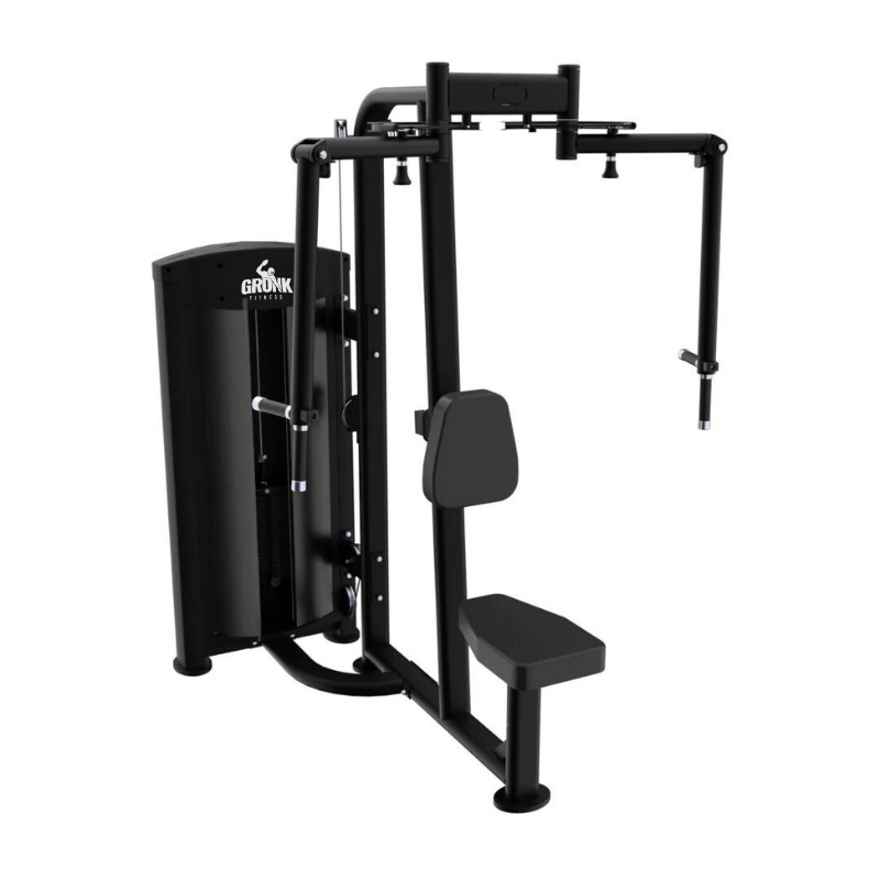 Gronk Fitness Selectorized Pec Fly/Rear Delt Gronk Fitness Products Selectorized, single stack, assembly required ELEMENTFITNESS-COBALTDUALPECTORALFLYANDREARDELTMACHINE_2