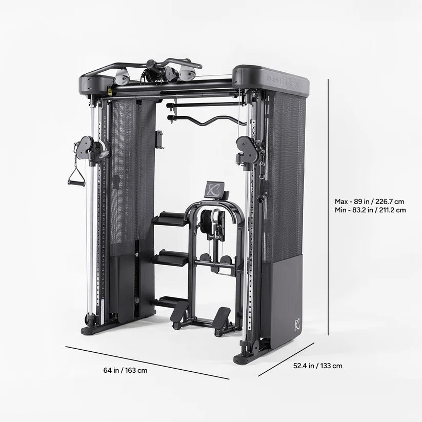 Inspire Series FT2 PRO Smith Functional Trainer Inspire Home Gym, labor intensive installation FT2-PRO_DIMENSIONS_1200x1200_1_1_itytwp