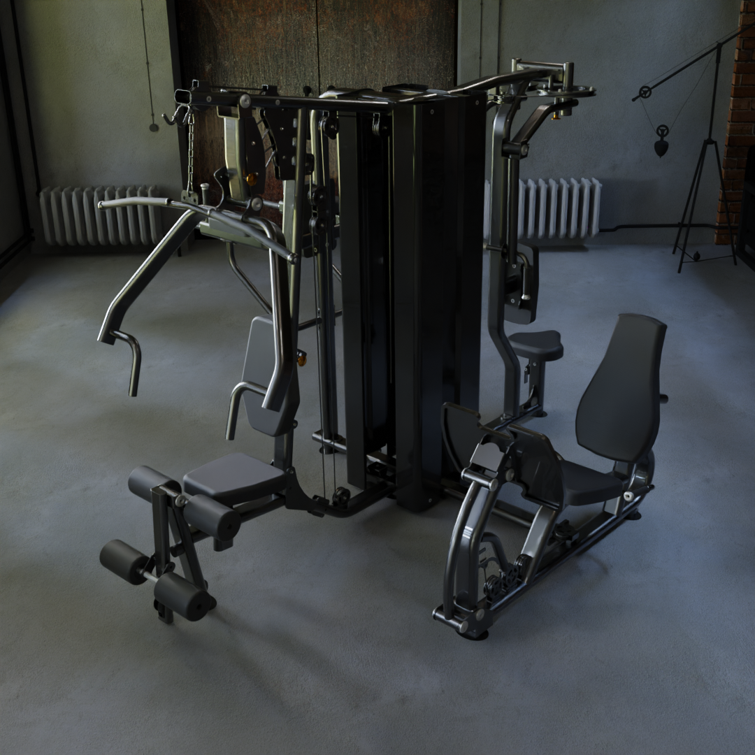 IRONAX X4S Four Station Multi-Gym Ironax Extreme Gyms EXM3000LPS, FSF3 IRONAXGYM8_73fad7c7-fbea-458e-b25d-07167b41efa4