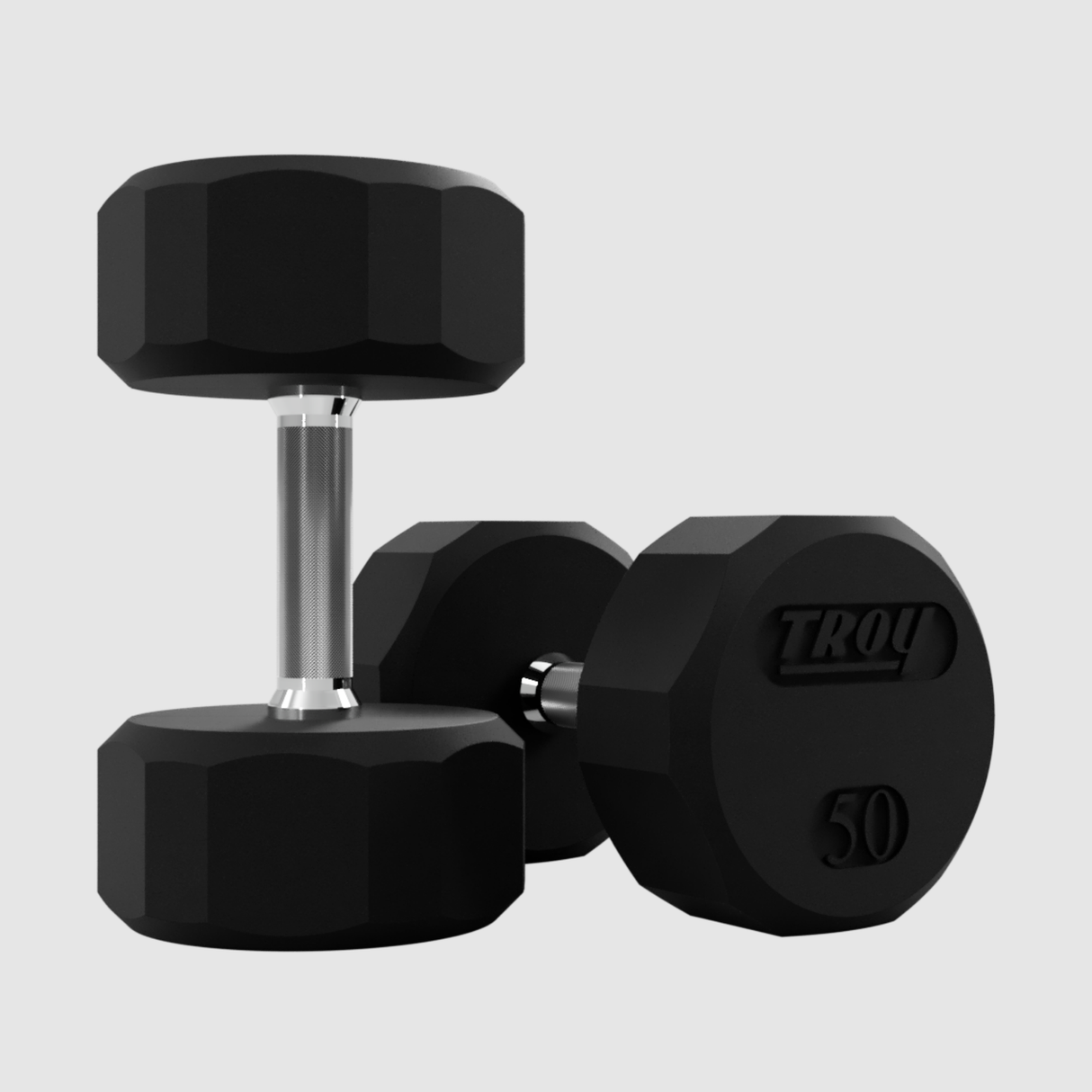 Troy 12 Sided Rubber Encased Dumbbell TSD-055R | 55LB Troy Dumbbells TSD-050R_1_2560X2560_1800x1800_6bbd6443-ea13-46dc-9608-133845316330