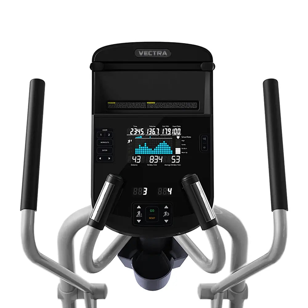 Vectra EX 220 elliptical console display close-up
