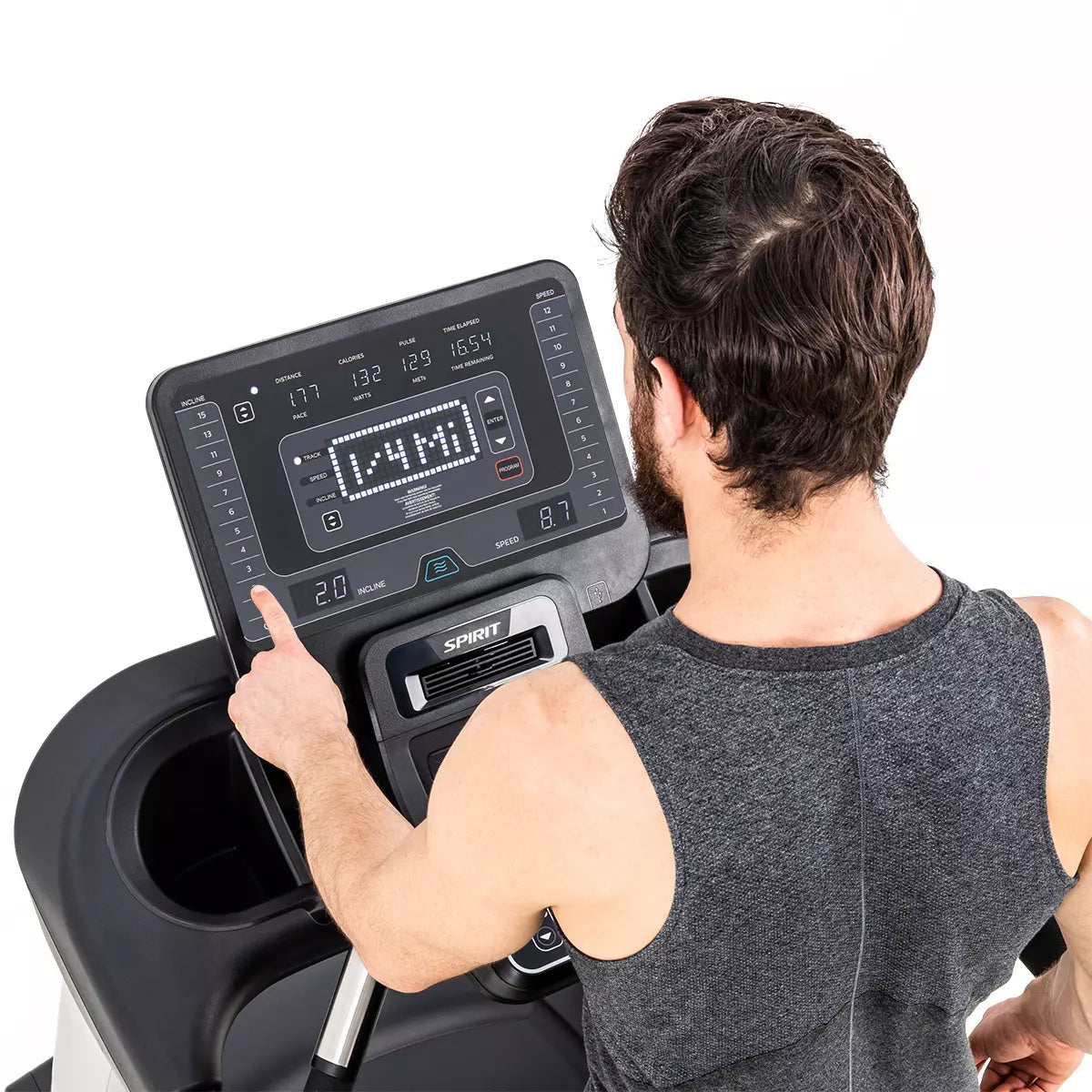 Spirit CT800 Treadmill - Final Stock Spirit Treadmill; Residentail Commercial Frame over 350lbs display_direct_incline_jpg