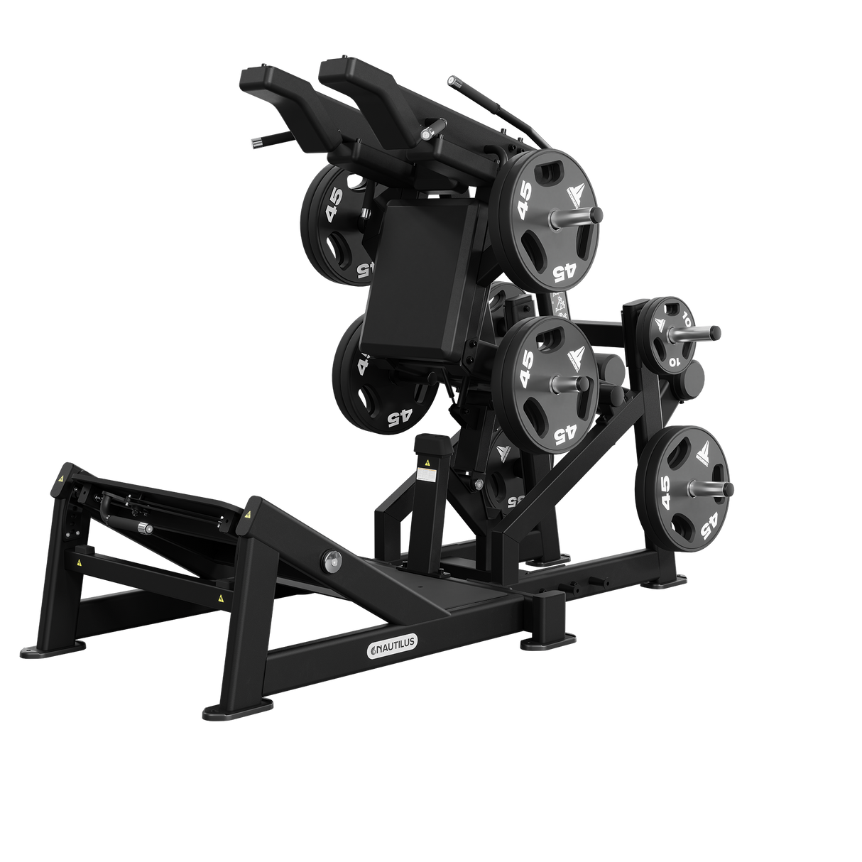 Nautilus Leverage Power Squat — loaded with plates