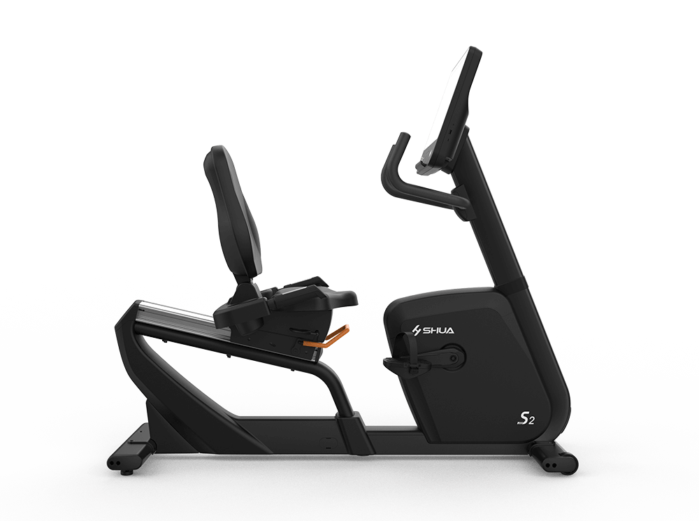 Shua B9100R Recumbent, 22in Touch recumbent bike, studio render 3 of 4