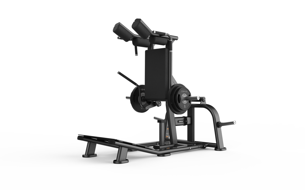 Shua G6913 V Squat plate loaded machine, studio render 2 of 3