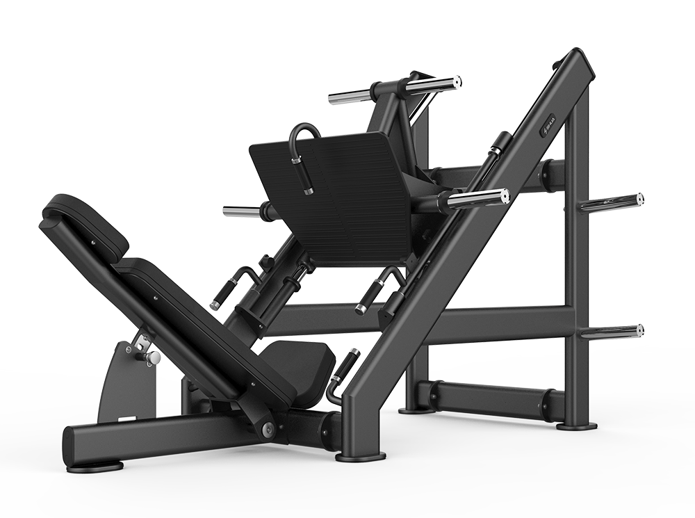 Shua G6975 Linear Leg Press plate loaded machine, studio render