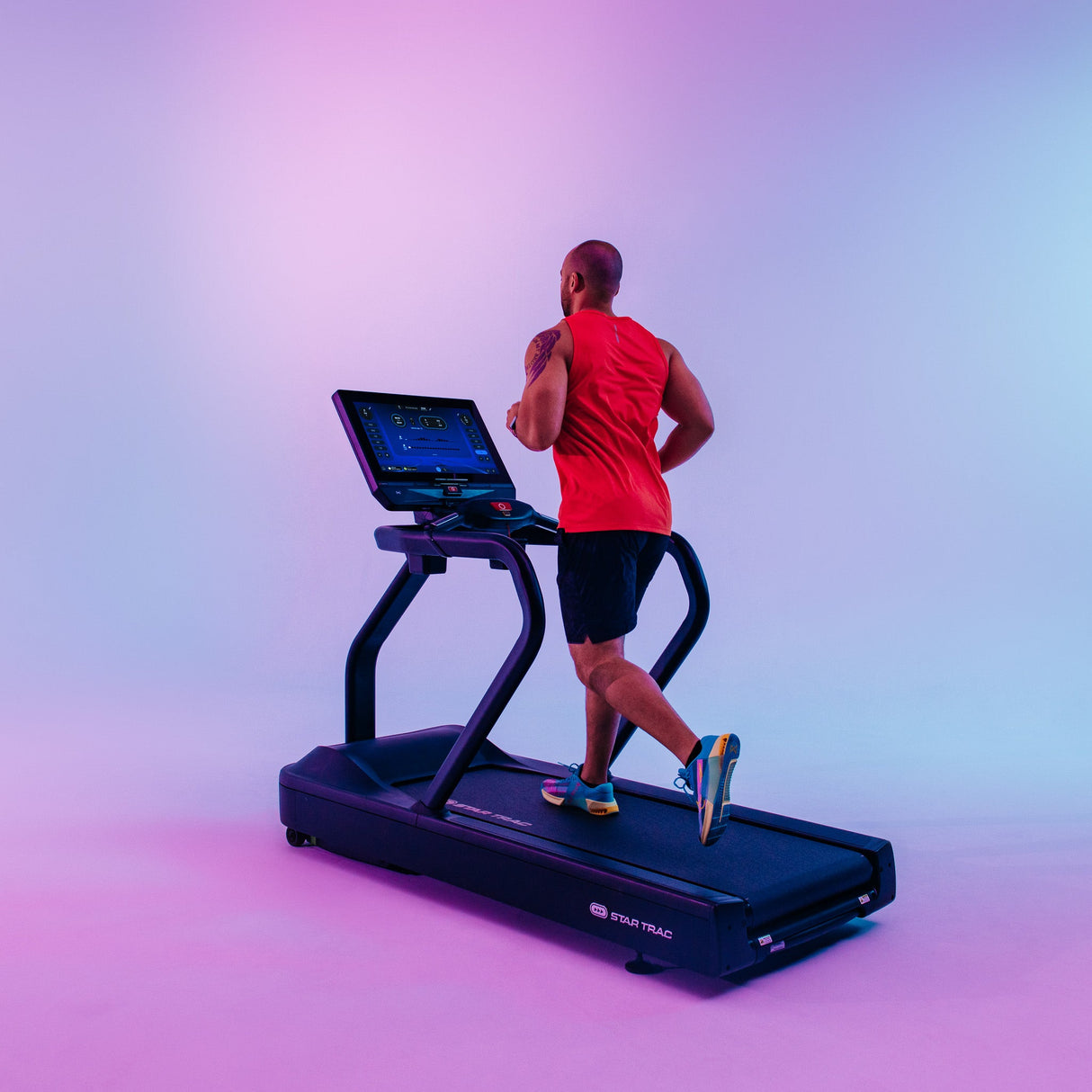 Star Trac 8TR treadmill — in-use lifestyle view