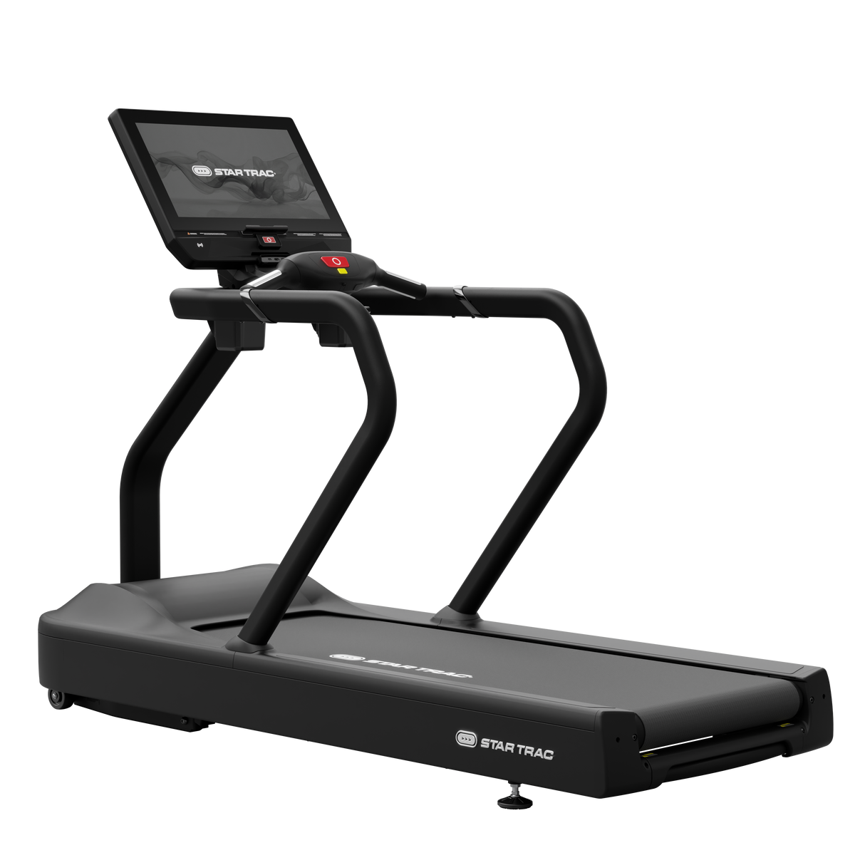 Star Trac 8TR treadmill with 24-inch touch console — 45-degree left view