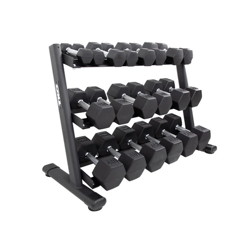 TKO Dumbbell Rack | 3-Tier Rack - Final Stock TKO Dumbell racks, power block stand, plate and bar storage, kettlebell racks, ball racks tko_dumbbell-rack-3-tier_view-2