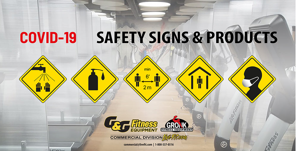 covid19 corona safety signs and products for gyms schools and fitness centers
