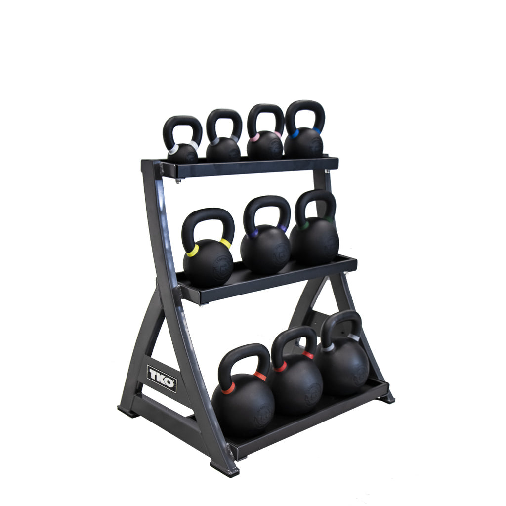 TKO - Three Tier Kettlebell Rack, Black TKO Dumbell racks, power block stand, plate and bar storage, kettlebell racks, ball racks 1_1024x1024_c2ef4279-a6ef-4a01-843a-6fc016e76ce7