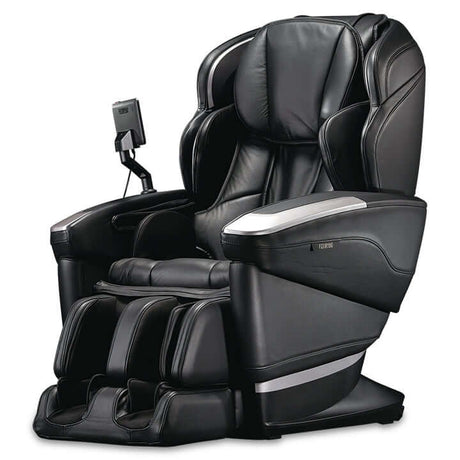 Cyber Relax Ai Executive JP-4100 black massage chair angled view