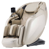 Cyber Relax Elite MR7500 beige massage chair angled view