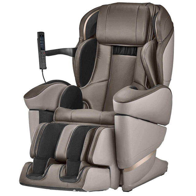Johnson JP3000 massage chair in taupe and black, front view