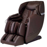 Hisho MR3000 Massage Chair in brown leather, angled view