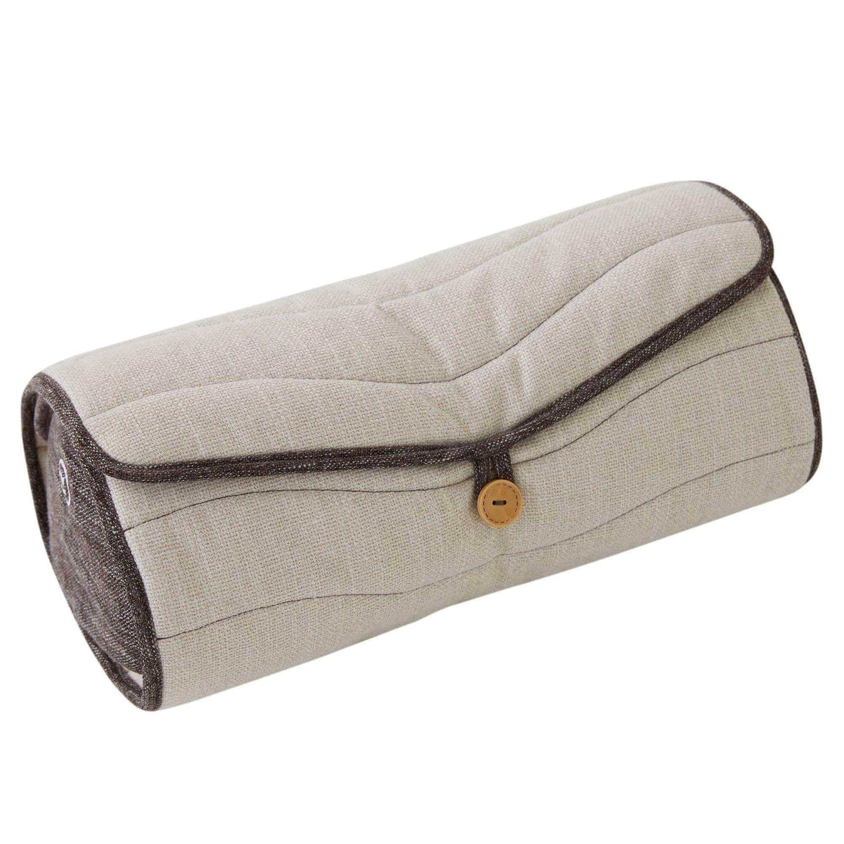 Corron Roll-Up Massage Cushion rolled with button detail