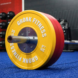 Gronk Fitness Olympic Bar & 290 lb Competition Bumper Plate Set