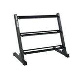 Gronk Fitness 3-tier dumbbell rack — empty studio angle