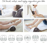 Corron Roll-Up Massage Cushion used on neck, back, and feet