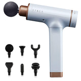 Kitta Massage Gun with all six attachments displayed