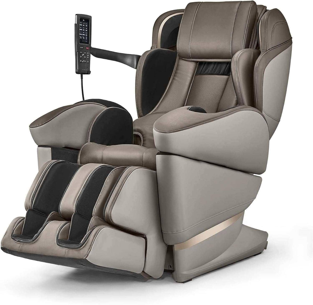 Johnson JP3000 massage chair side angle with remote control