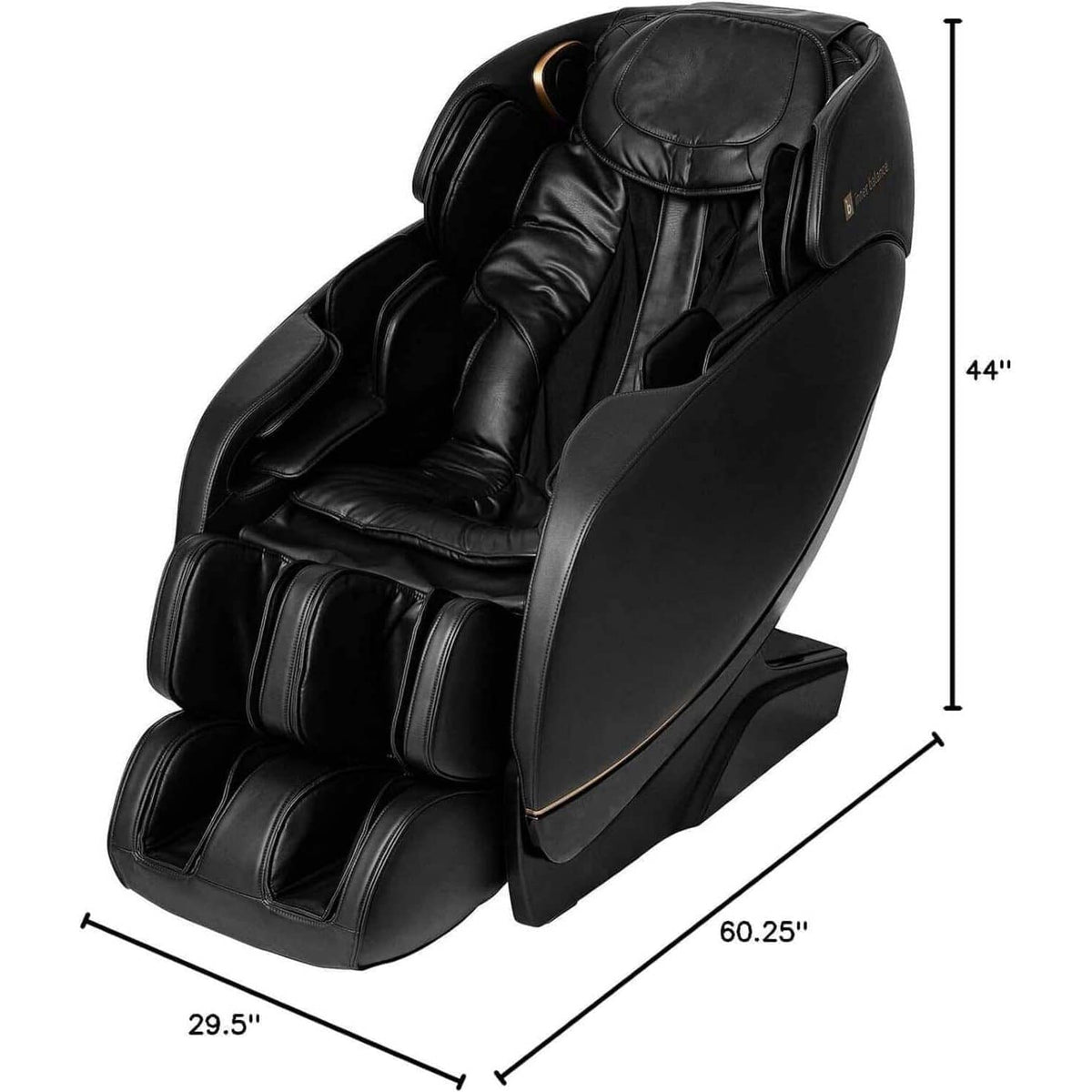 Jin 2.0 Massage Chair with dimensions labeled