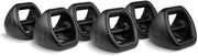 TRX YBell Pro set of six black dumbbells in studio view