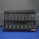 Gronk 3 Tier Flat Tray Dumbbell / Kettlebell Rack ( Fits 5-75lb DB set) Gronk Fitness Products Dumbell racks, power block stand, plate and bar storage, kettlebell racks, ball racks 5_720x_6dfc944f-a2fa-4409-ae22-76c6423f019f