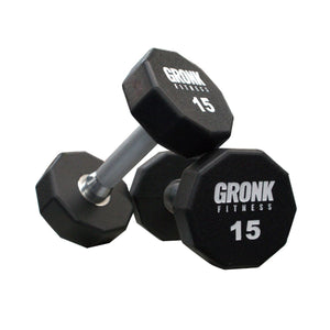 Gronk Fitness 10 sided Urethane Dumbbells (5lb-100lb) Set