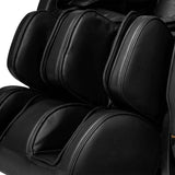 Jin 2.0 Massage Chair leg rest close-up in black leather