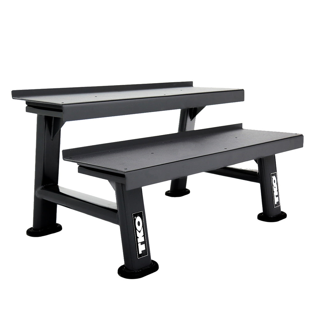 TKO 2 Tier Kettlebell Rack - Final Stock TKO Dumbell racks, power block stand, plate and bar storage, kettlebell racks, ball racks 859KR-BKangledright_1024x1024_6cb0e43c-7fb5-448e-9d58-fecce51ba1bc
