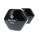 Elivate Body Sport Vinyl Dumbbells Elivate Variant(s) - LBWeight BDSVDB15_22ff7ee7-abcd-4626-b4e1-bbedcd3b4cc3