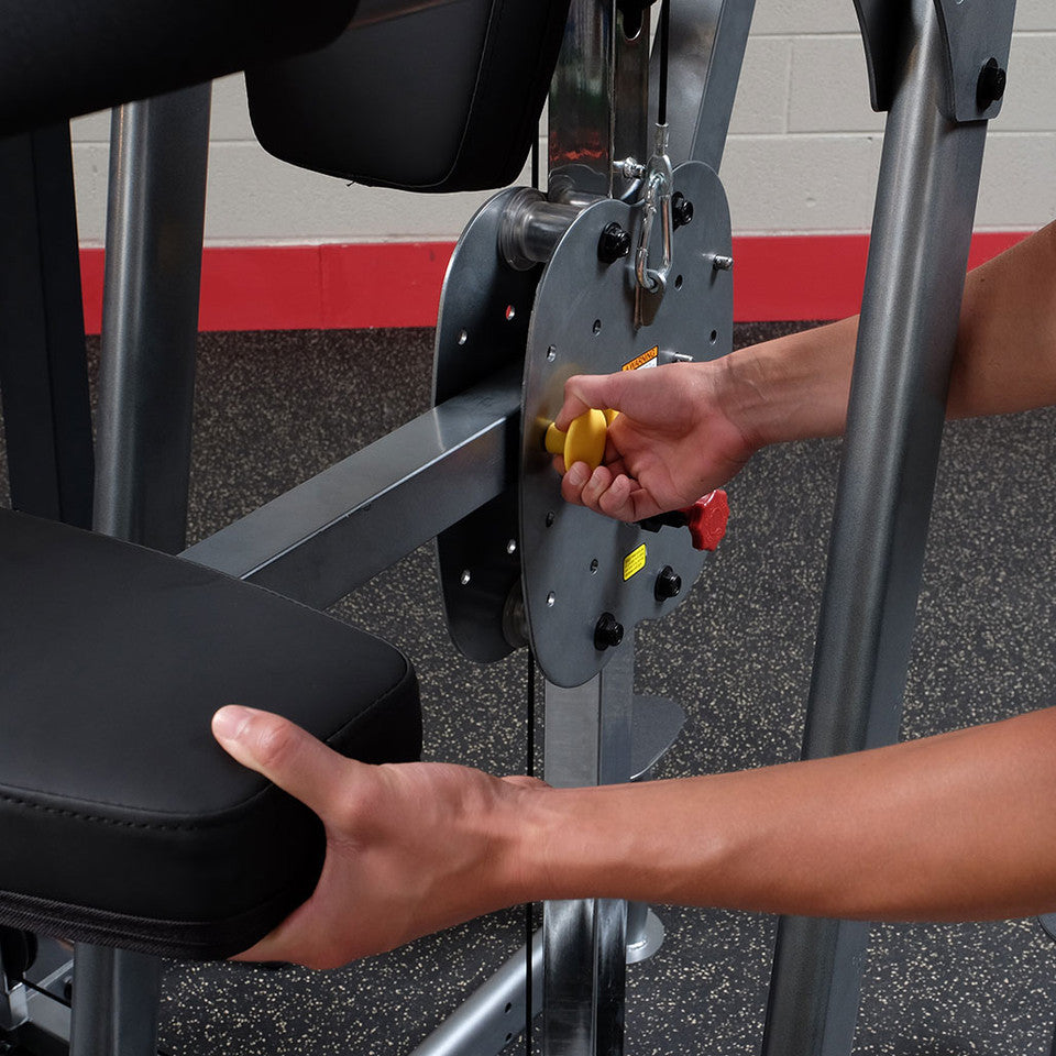Body Solid FCD-STK Pro Select Weight Assist Chin-Up Dip, 310lb Body Solid Selectorized, single stack, assembly required DSCF7964__28280.1735662094