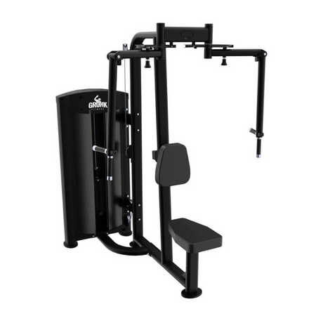 Gronk Fitness Selectorized Pec Fly/Rear Delt Gronk Fitness Products Selectorized, single stack, assembly required ELEMENTFITNESS-COBALTDUALPECTORALFLYANDREARDELTMACHINE_2