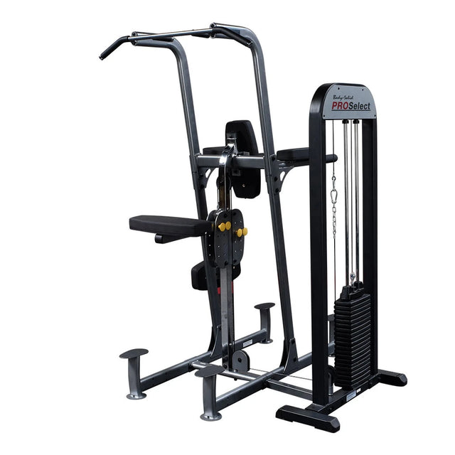 Body Solid FCD-STK Pro Select Weight Assist Chin-Up Dip, 310lb Body Solid Selectorized, single stack, assembly required FCD-STK-DSCF7911-Cutout_newlogo_V2__93610.1735662094_f921717d-d80a-413e-9186-731cdf1cb1ed