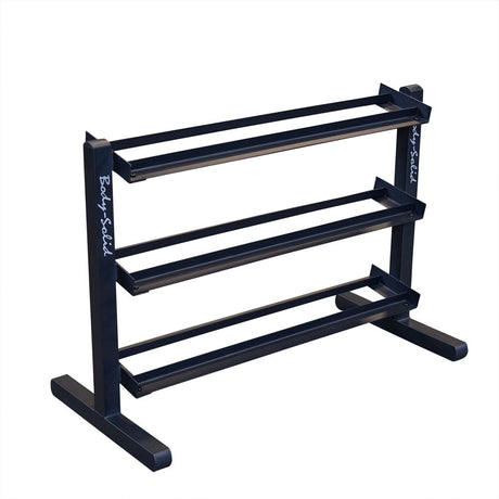 Body-Solid GDR363B 3-Tier Dumbbell Rack — front view