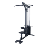 Body-Solid GLM85B Pro Lat/Low Row Machine — side view of cable and pulley system