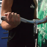 Gronk Fitness Aluminum Revolving Curl Bar - Silver