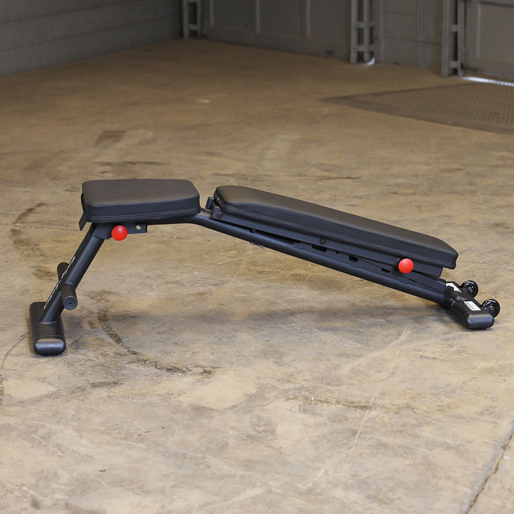 Body-Solid GFID225B Commercial Folding Bench — incline position