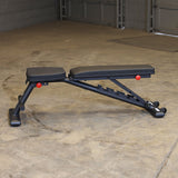Body-Solid GFID225B Commercial Folding Bench — folded storage
