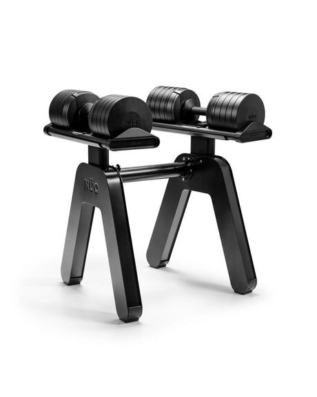 Nuobell Adjustable Dumbbell 100 lb Black SMRTFT Dumbbells NuoBell_Stand_Black_1_2_1920px_f077eea6-68c7-4a0c-9039-92786c301d73