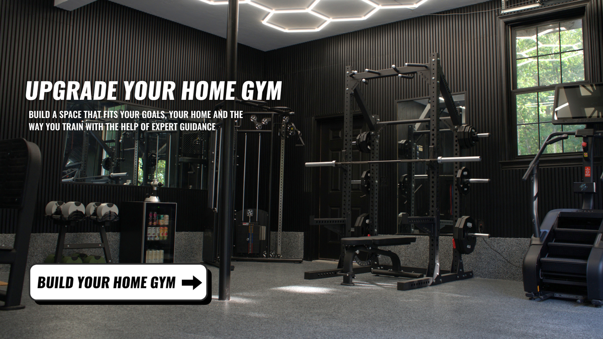 Home gym with premium cardio and strength equipment from G&G Fitness Equipment.