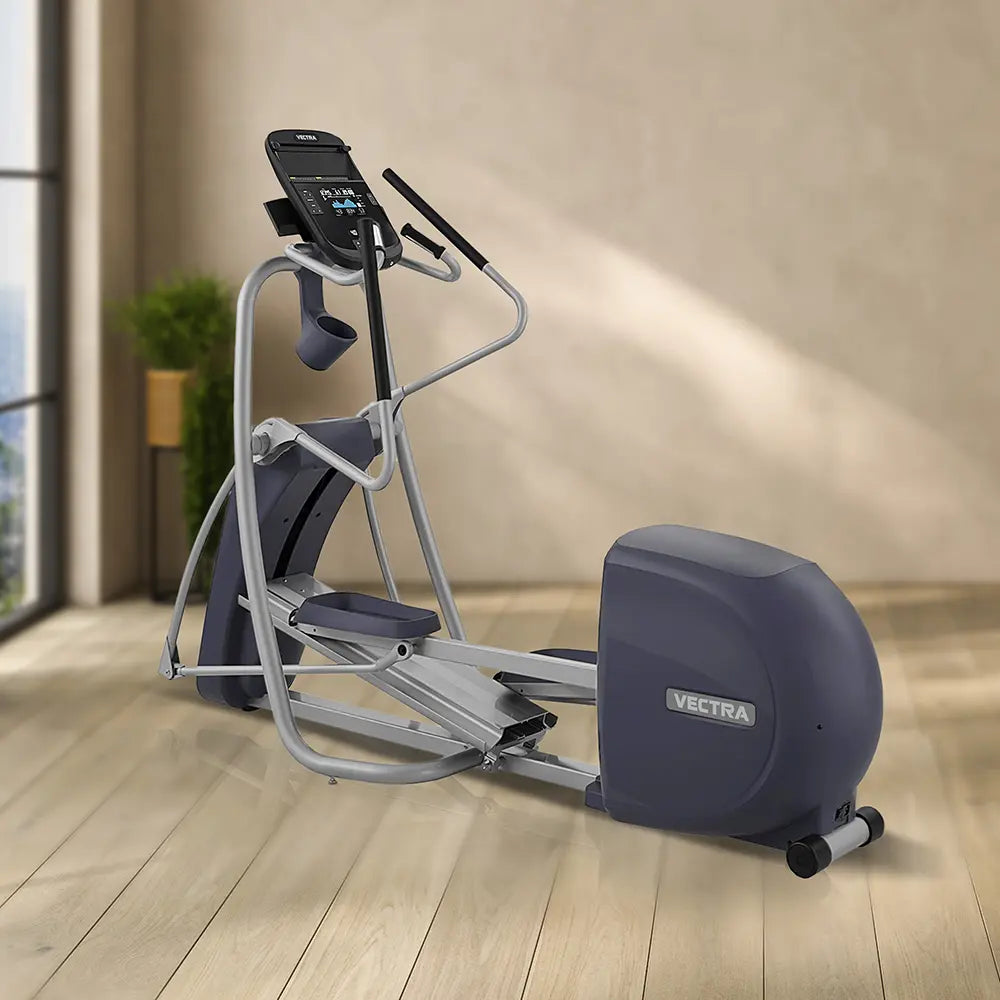 Vectra EX 420 elliptical, front view on blue background