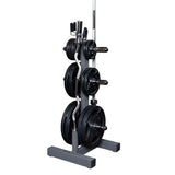 Body-Solid WT46 Olympic weight tree — loaded pack view