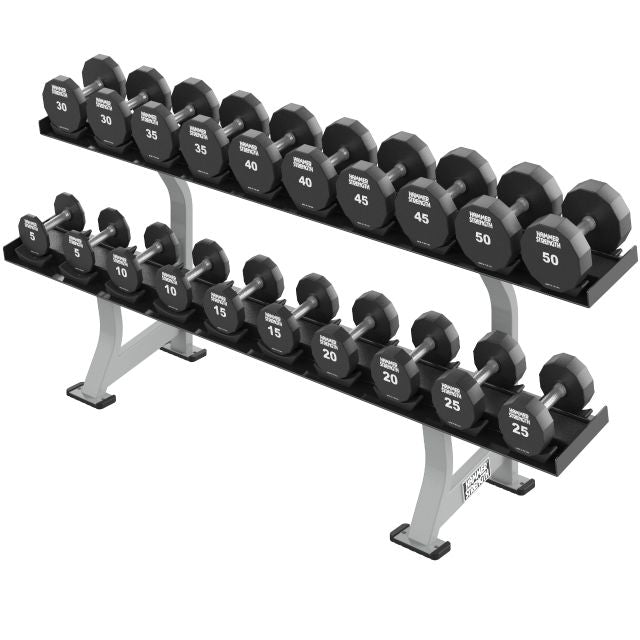 Hammer Strength Two Tier Dumbbell Rack - Final Stock Default Title Life Fitness Dumbell racks, power block stand, plate and bar storage, kettlebell racks, ball racks a9cef648-605c-ed11-834a-0af6a9949c45_FW-DR2_.