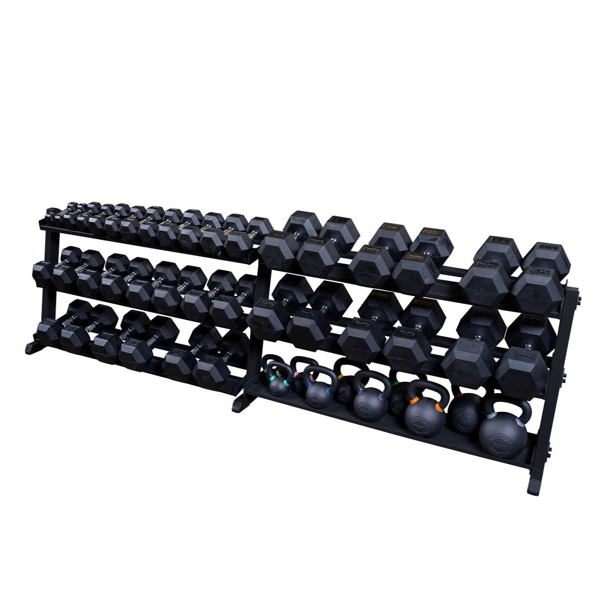 Body-Solid Dumbbell Rack (Black) Body Solid Dumbell racks, power block stand, plate and bar storage, kettlebell racks, ball racks body-solid_dumbbell-rack-copy_view-5_4eab03d7-d991-4de6-ac3e-2eba5a321b4e