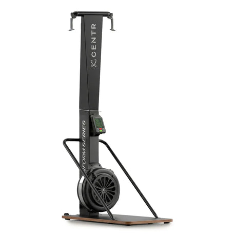 Centr Perform Series ski base shown with a Centr Perform Series ski machine, angled front view