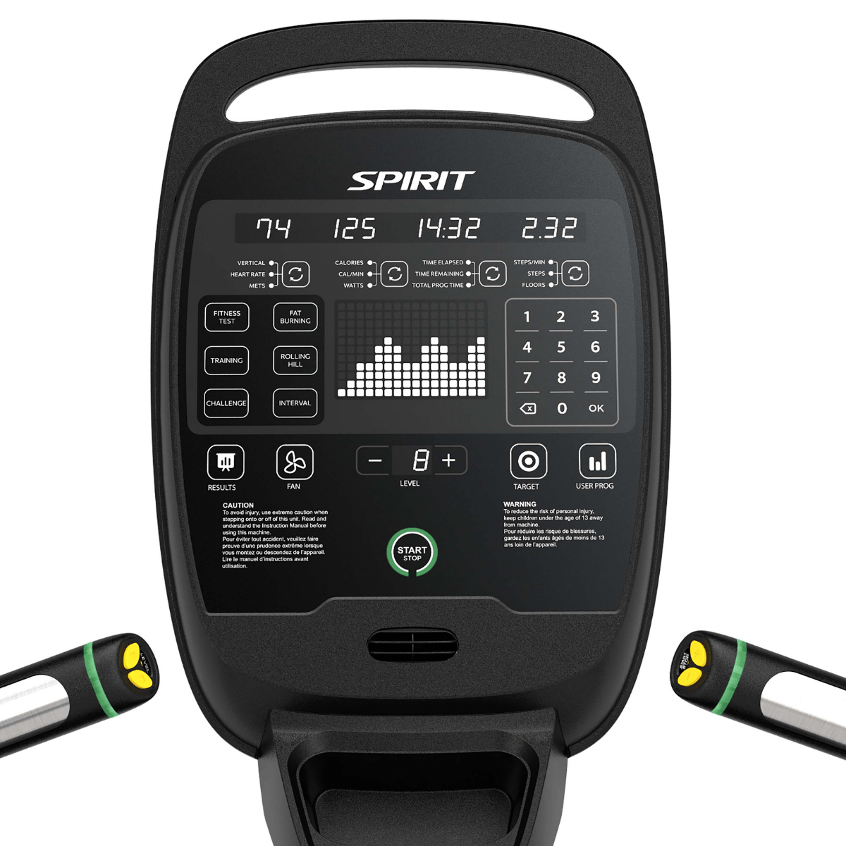 Spirit CSC880 Stair Climber — side angle view