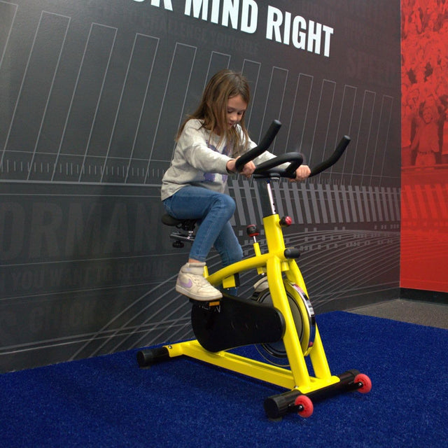 Element Fitness Neon Kids Bike in use by child